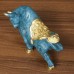 Colored Copper Pioneering Cow Ornament